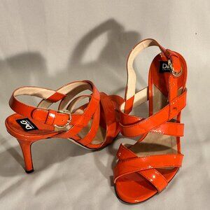 Dolce & Gabbana - Heeled Sandals - Patent Leather - Orange